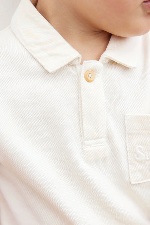 Polo shirt - Nivio Ecru Bonton - Image principale