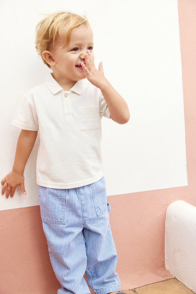 Polo shirt - Nivio Ecru Bonton - Image principale