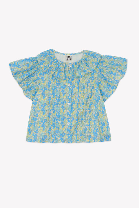 Blouse - Nancy Fleurs Vintage Bleu - Image principale