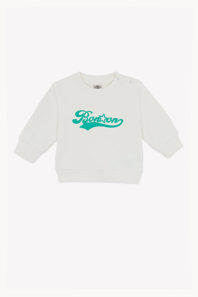 Sweatshirt - Smily Logo Ecru Bonton - Image principale