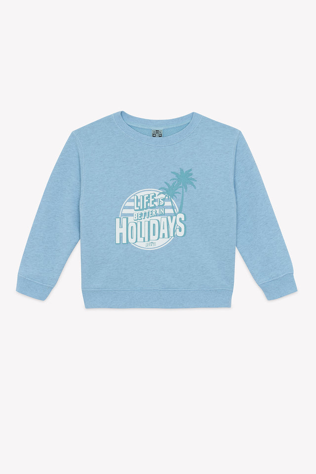 Sweatshirt - Smile Holidays Blue Azul - Image principale