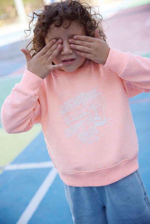 Sweatshirt - Smile Grenadine Pink Sunset - Image principale