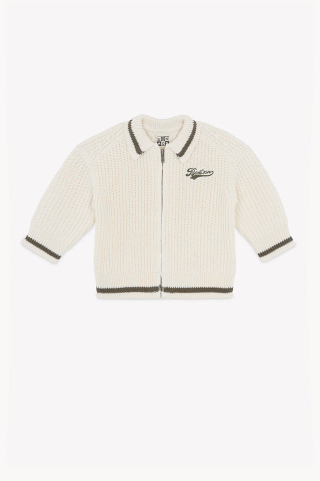 Cardigan - Nuggets Ecru Bonton - Image principale