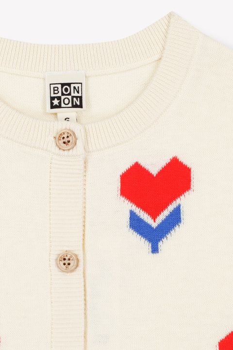 Cardigan - Nina Ecru Bonton - Image principale