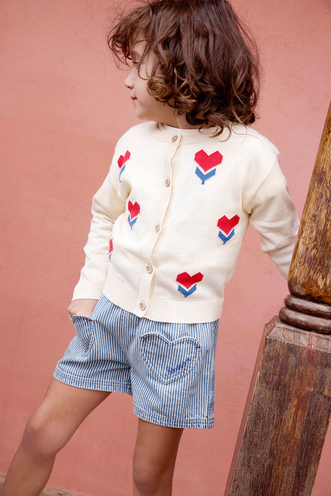 Cardigan - Nina Ecru Bonton - Image principale