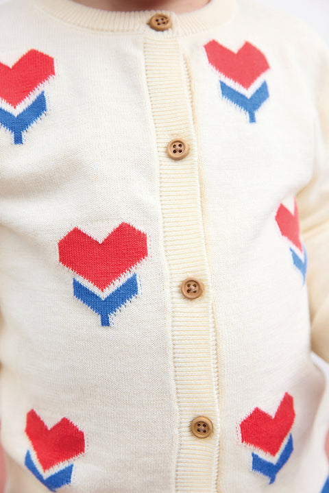 Cardigan - Nina Ecru Bonton - Image principale