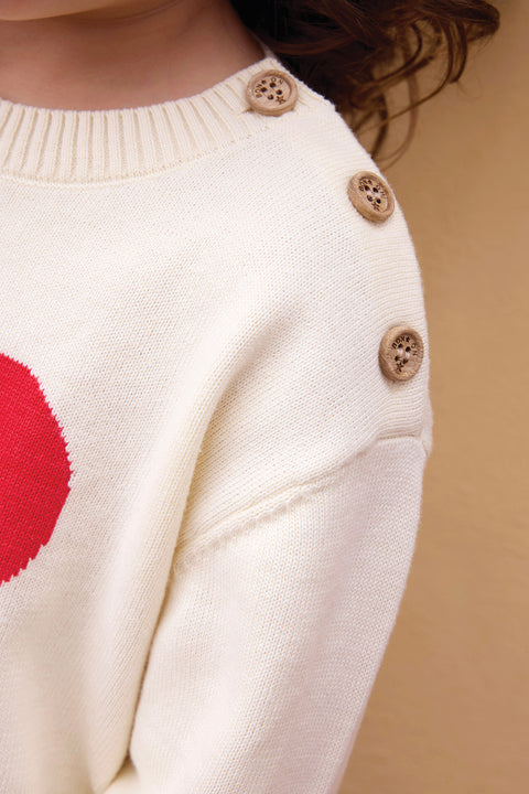 Pull - Misty Flow Ecru Bonton - Image principale