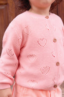 Cardigan - Orange Sunset Heart Lilet
