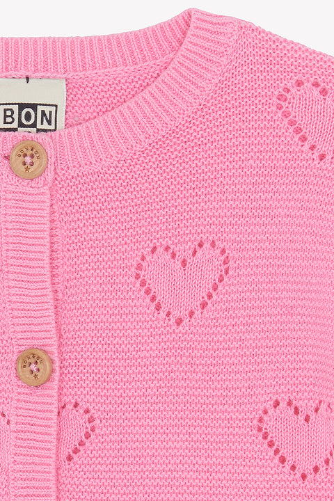 Cardigan - Lilet Coeur Rose Fiesta - Image principale