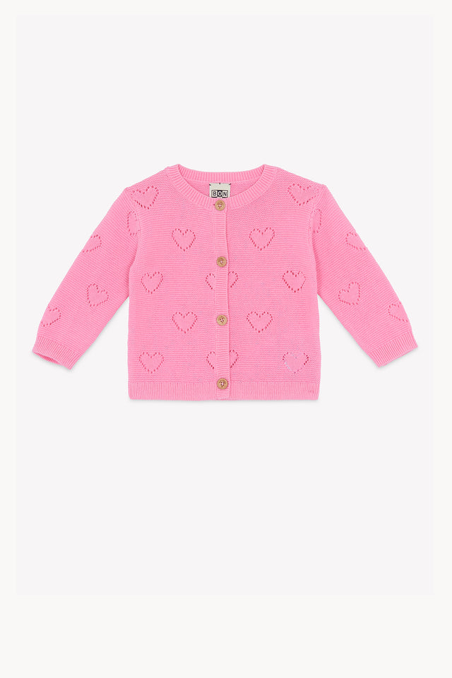 Cardigan - Lilet Heart Pink Fiesta - Image principale