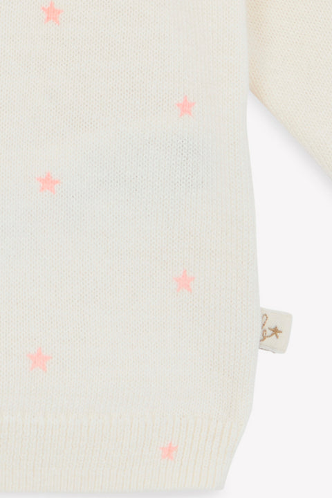 Cardigan - Lilet Star Ecru Bonton - Image principale