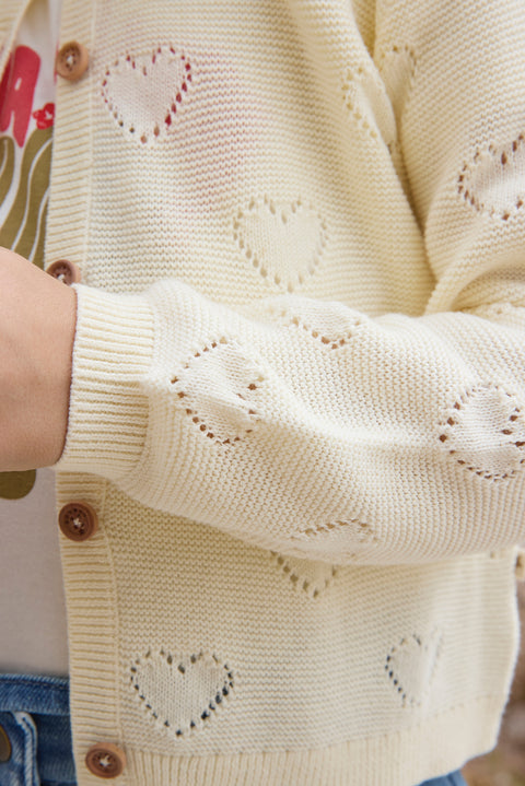 Cardigan - Lilou Ecru Bonton - Image principale