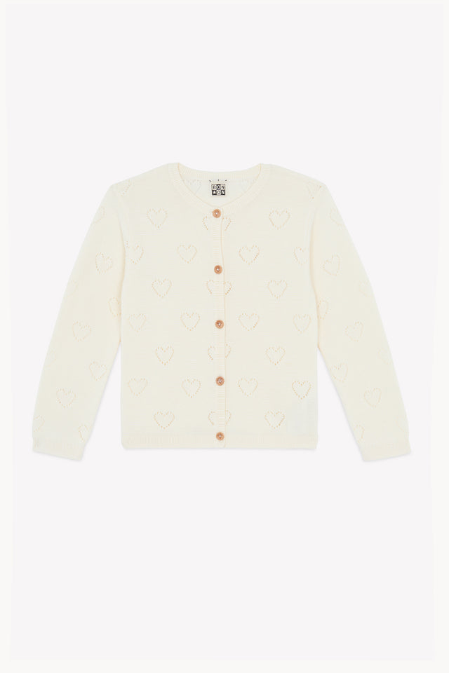 Cardigan - Lilou Ecru Bonton - Image principale