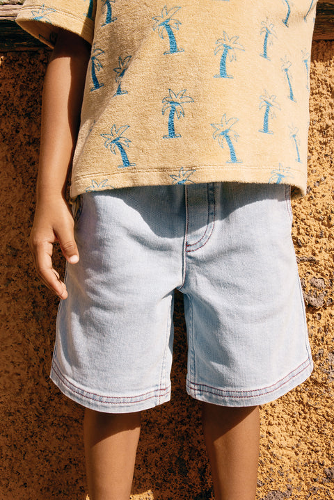 Short - Norbert Bleached Denim - Image principale