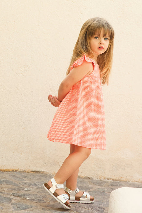 Dress - Nadine Check Fluo - Image principale