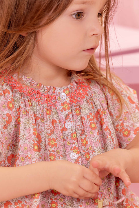 Robe - Noisette Fleur Vintage Rose - Image principale