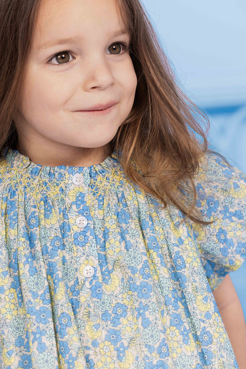Robe - Noisette Fleur Vintage Bleu - Image principale