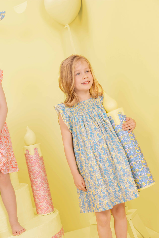 Robe - Léna Fleur Vintage Bleu - Image principale