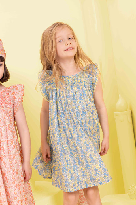 Robe - Léna Fleur Vintage Bleu - Image principale