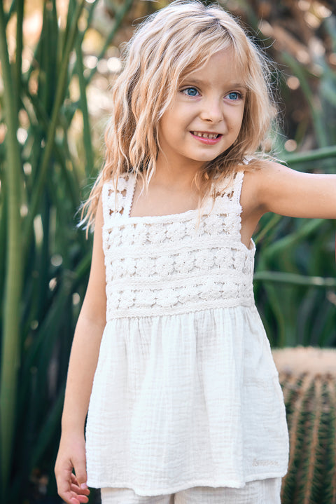 Outfit Short - Nouki Ecru Bonton - Image principale