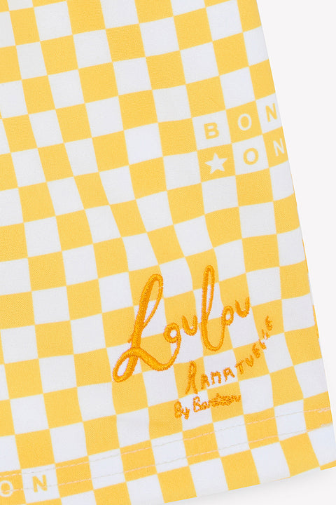 Short bath - The Ocean Two-tone gingham Loulou x Bonton - Image principale