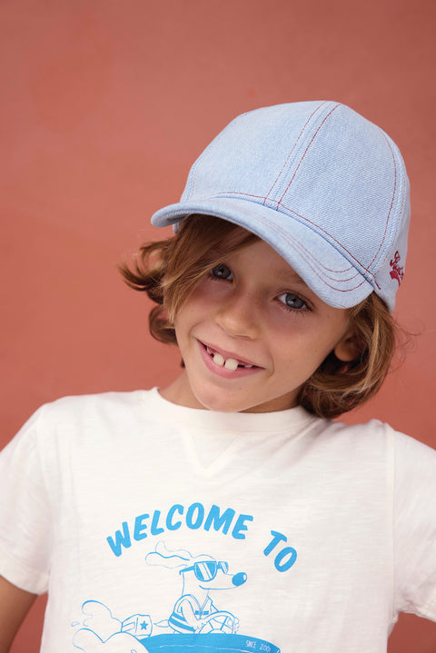 Casquette - Mycap Denim Blanchi - Image principale