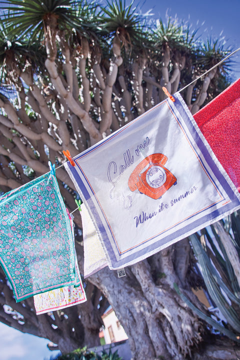 Foulard - Phone Ecru Bonton - Image principale