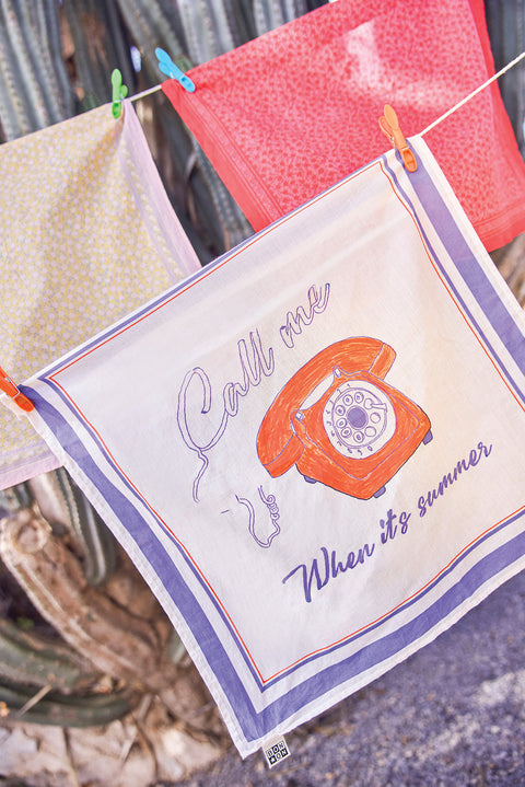 Foulard - Phone Ecru Bonton - Image principale