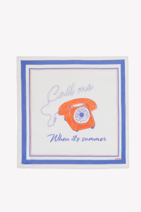 Foulard - Phone Ecru Bonton - Image principale