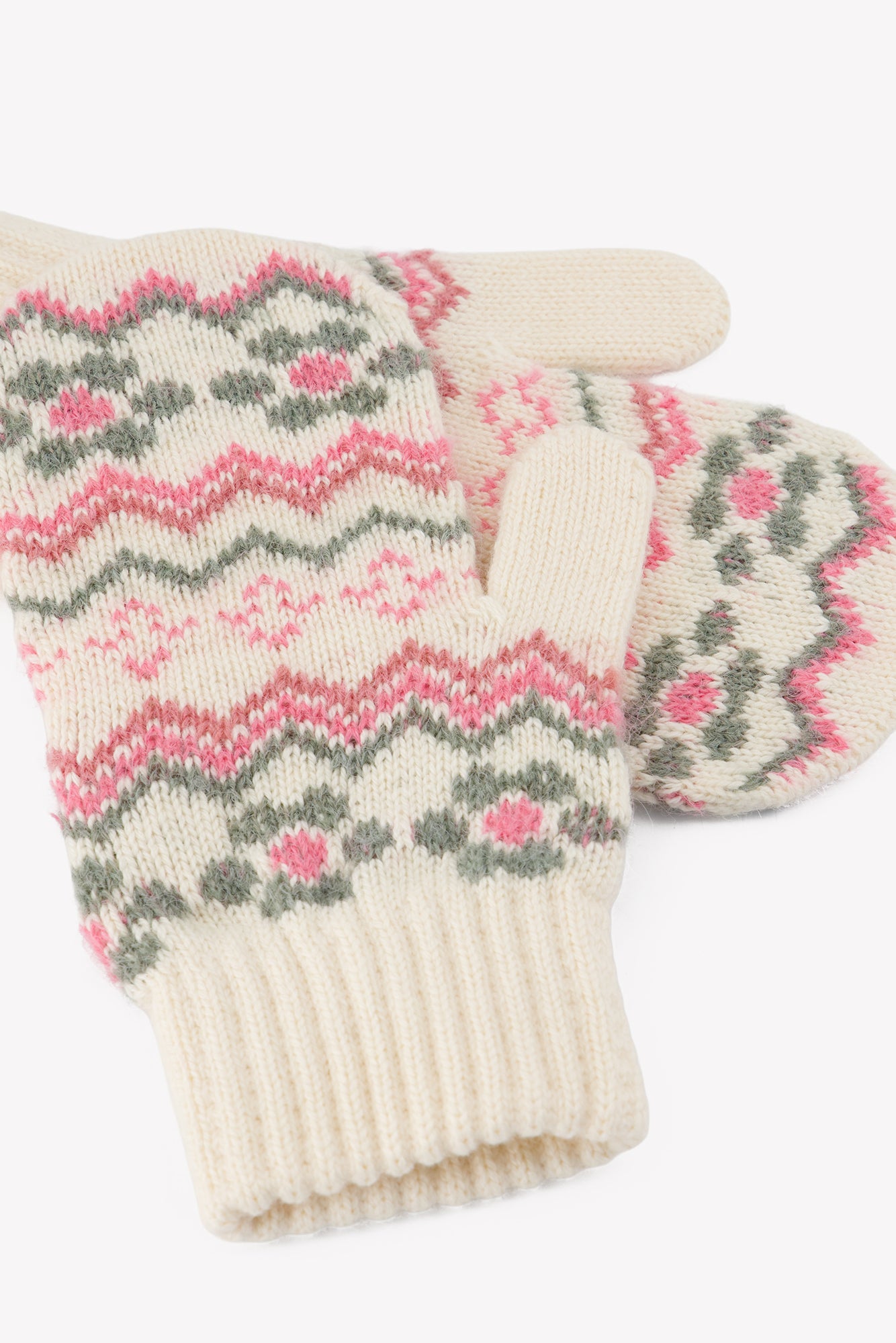 Moufles - Pensée Milk Jacquard