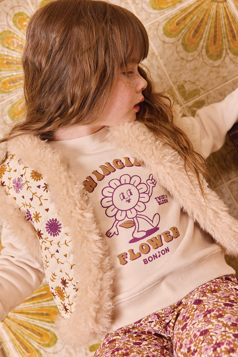 Sweatshirt - Smile Swinging Milk Cotton - Image principale