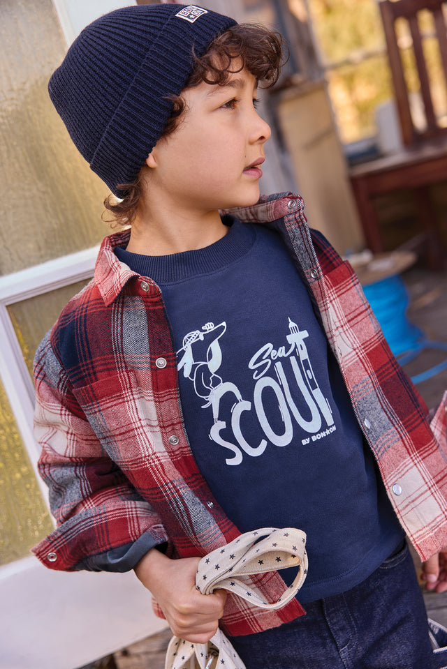 Overshirt - Peace Red Cotton - Image principale
