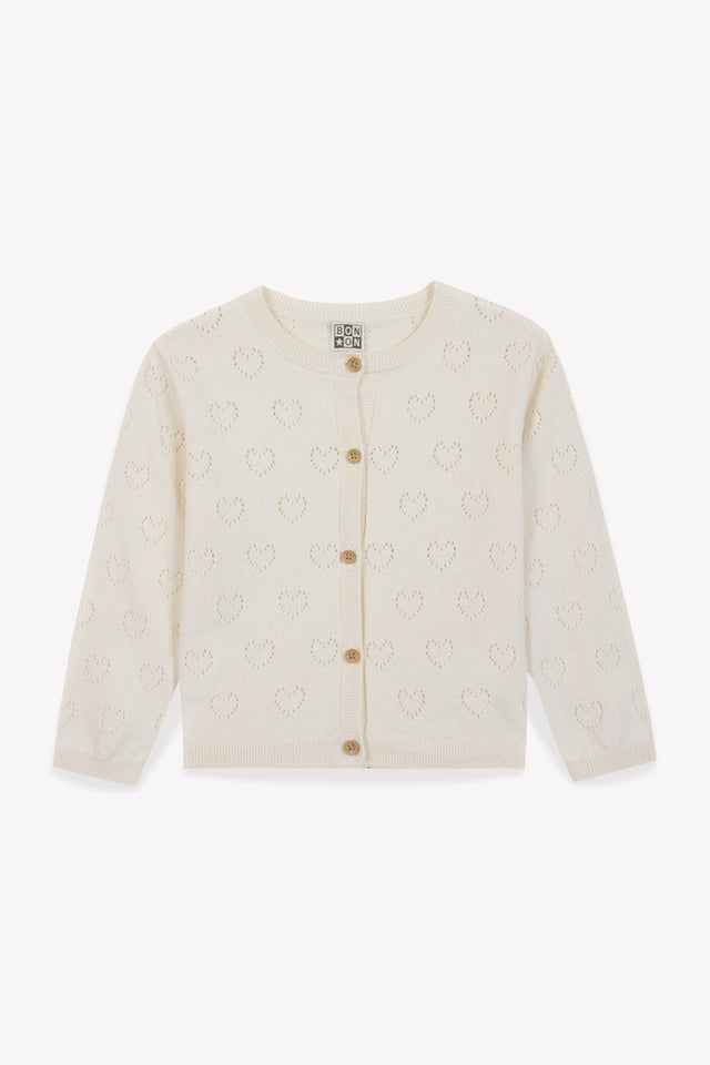 Cardigan - Lilou Milk Cotton Cashmere - Image principale
