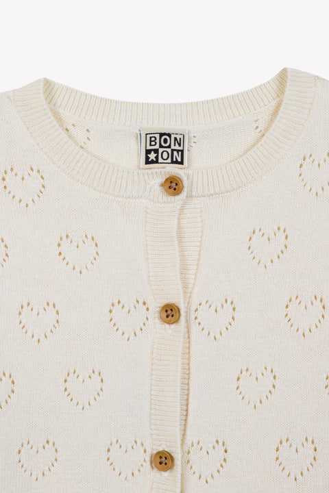Cardigan - Lilou Milk Cotton Cashmere - Image principale
