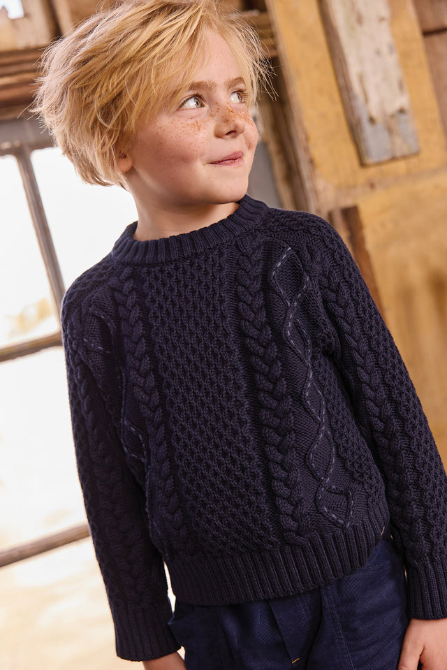 Sweater - Port Smouth Blue Cotton - Image principale