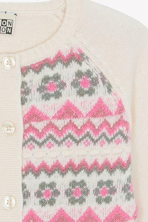 Cardigan - Pia Milk Jacquard - Image principale