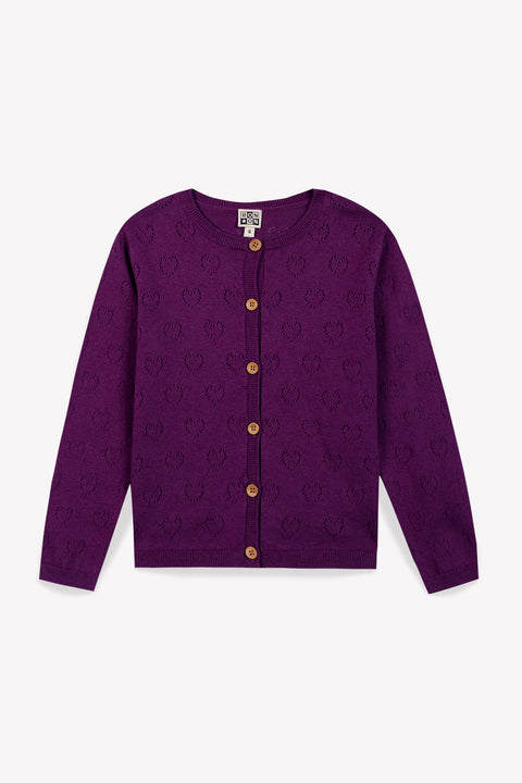 Cardigan - Lilou Purple Rain Coton Cachemire - Image principale
