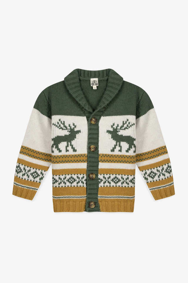 Cardigan - Polar Kaki Jacquard - Image principale