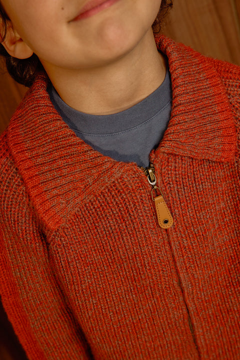 Cardigan - Pimpon Chestnut Laine - Image principale