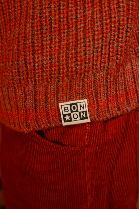 Cardigan - Pimpon Chestnut Laine - Image principale