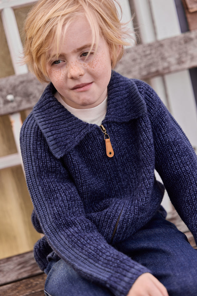 Cardigan - Pimpon Blue Laine - Image principale