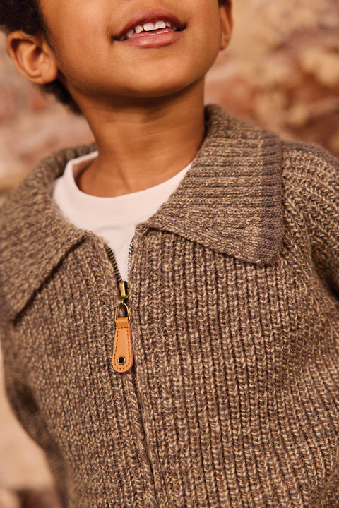 Cardigan - Pimpon Kaki Laine - Image principale