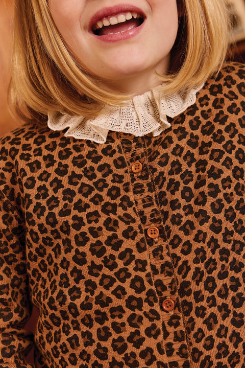 Cardigan - Lilou Leopard Cotton Cashmere - Image principale