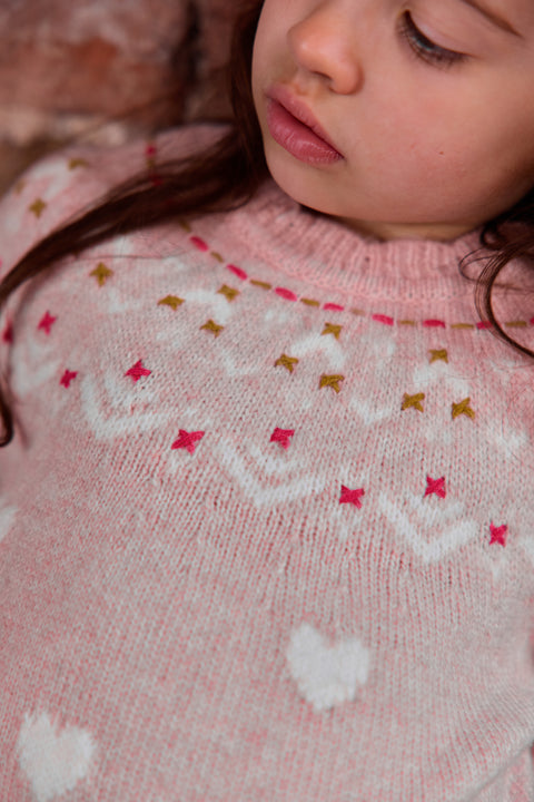 Pull - Pastel Rose Elizabeth Jacquard - Image principale