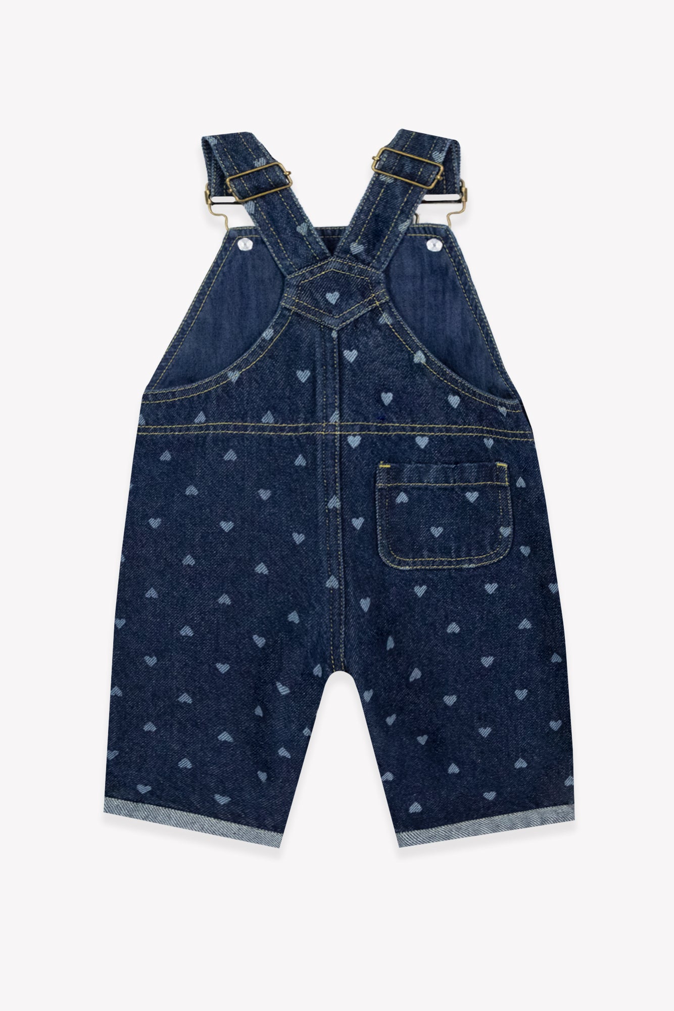 Salopette - Puzzle Denim Cœur Coton