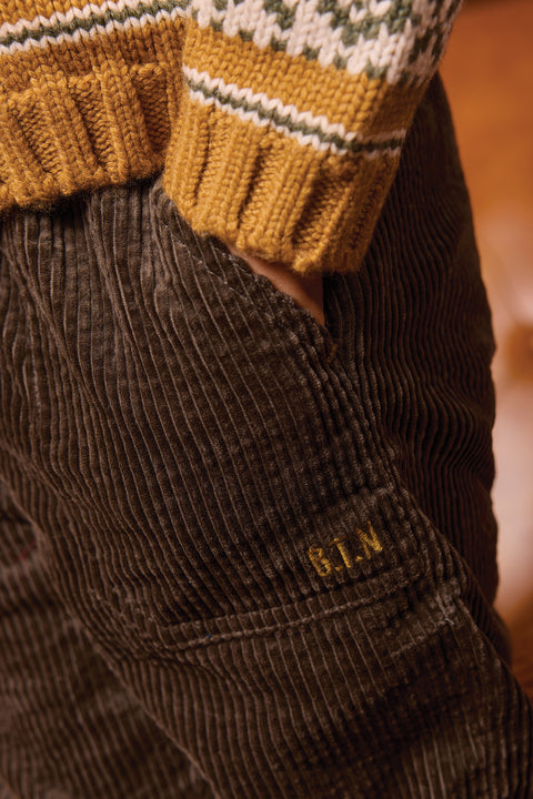 Pantalon - Datcha Kaki Velours - Image principale
