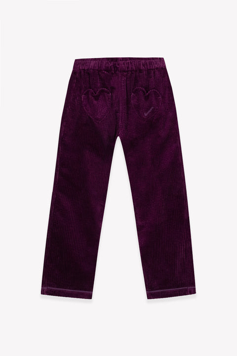 Trousers -Duck Purple Rain Velvet - Image principale