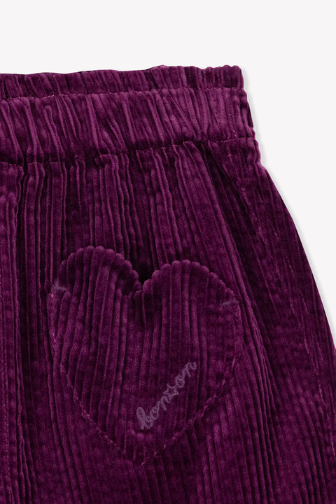 Trousers -Duck Purple Rain Velvet - Image principale