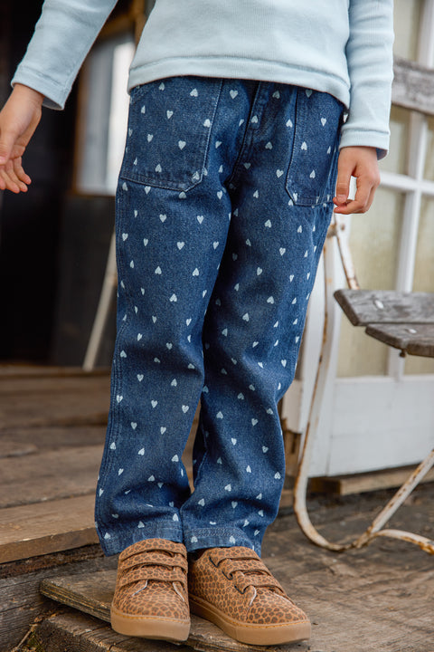 Pantalon - Lino Denim Cœurs Coton - Image principale