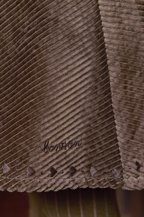 Jupe - Patine Kaki Velours - Image principale